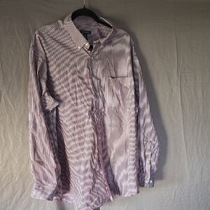 George Red and White Casual Button Down Shirt